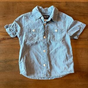 ⚡️3/$20 OshKosh B'gosh Light Blue Chambray Button Down Shirt - 18 months toddler